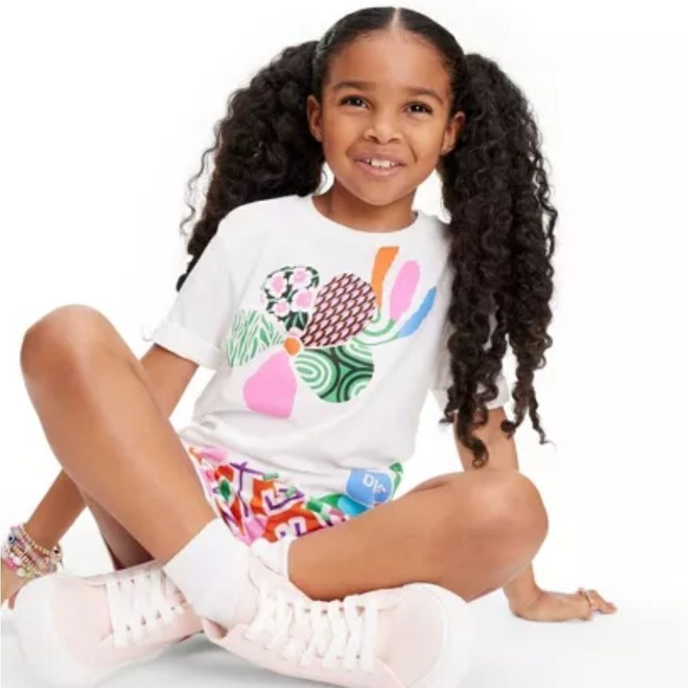 Toddler Adaptive Floral Short Sleeve Mixed Flower T-Shirt - DVF for Target
